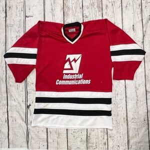 Vintage Industrial Standard Red Club Sports Hockey Jersey